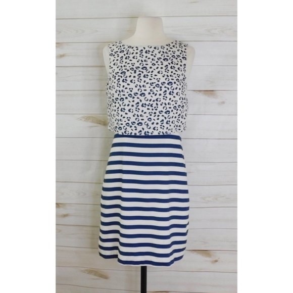 Anthropologie Blue and White Patterned Dress - Picture 3 of 14